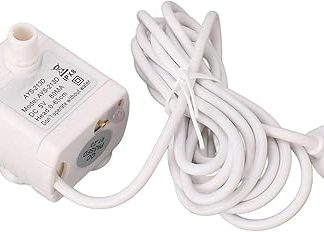 Насос для поилки для кошек Dioche Pet Fountain Pump с бесщеточным двигателем постоянного тока, питанием от USB, сверхтихий, с низким энергопотреблением, регулируемый, сменный насос для поилки для кошек.