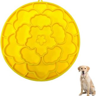 Двусторонний силиконовый коврик для кормления собак, диаметр 19 см, успокаивает тревожность собаки и замедляет процесс еды.