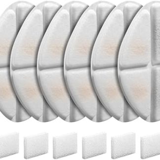 Запасные части: фильтры и губки для насосов объемом до 7 л / 1,8 галлона, поилки для собак и кошек (6+6).