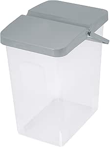 Контейнер для корма для животных, коробка для корма с крышкой, для хранения корма для собак и кошек, герметичный, 10 л (серый)