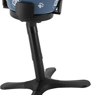 Приподнятые миски для кошек Tnfeeon, регулируемая высота для комфорта, кормушка из нержавеющей стали с прочным основанием, защита от проливания.