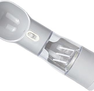 Универсальная бутылка для воды для домашних животных, простая в использовании, безопасная пластиковая бутылка для воды для собак, портативная для кемпинга и занятий спортом на открытом воздухе (серая)