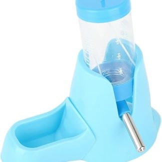 Подвесная поилка для хомяков Yctze - автоматическая поилка 3-в-1 со встроенной миской для корма и антиколиковой трубочкой для мелких животных.