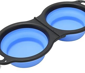 Складные миски для собак 2 в 1, утолщенные, без запаха, портативные складные миски для воды для кошек с карабином для походов.