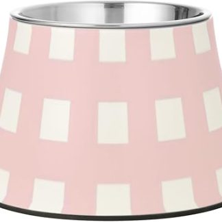 Розовая миска для собак в клетку с подставкой, миска для кошачьего корма из нержавеющей стали для маленьких питомцев, удобное кормление