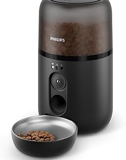 Умная кормушка для домашних животных Philips, встроенная камера, датчик движения, расписание кормления, уведомления, технология защиты от засорения, легко моющаяся миска, приложение (PAW5320/02)