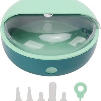 Имитация кормушки для домашних животных, 5 силиконовых сосок, пищевая миска для молока для маленьких домашних животных, кроликов, щенков и котят, безопасная, безвредная, легко моется.