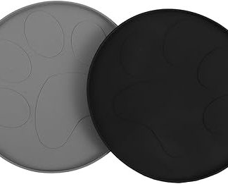 2 водонепроницаемых силиконовых коврика Toyvian с приподнятым краем для кормления собак под мисками с едой и водой. Защищают пол от пролитой жидкости, предотвращают скольжение и обеспечивают комфорт.