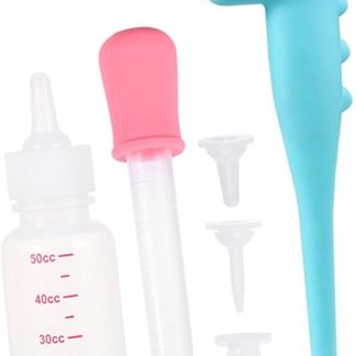 Набор бутылочек для кормления домашних животных KOMBIUDA с взаимозаменяемыми сосками, подходит для котят, щенков и мелких животных. Портативные и простые в использовании.