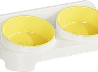 Миски для собак на подставке, наклонные, нескользящие, подставка для кошачьего корма - для кормления котят, щенков, мелких, средних и крупных животных, для использования в помещении и на улице.