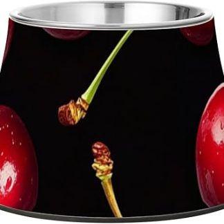 Фотографические миски для корма для домашних животных с клубничным мотивом на подставке из нержавеющей стали, подставка для миски для медленного кормления собак, усы, platos de comida para petros