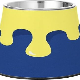 Эстетичное искусство. Красочная миска для корма для собак, нескользящая миска из нержавеющей стали для кормления кошек средних пород. Усы.