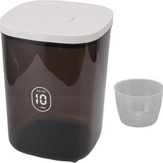 Qcwwy 10-литровый герметичный контейнер для хранения корма для домашних животных, большой объем, пластиковый, светонепроницаемый, влагонепроницаемый, вакуумный, для собак и кошек.