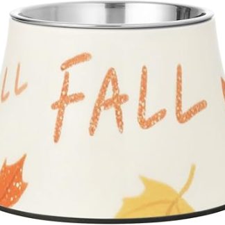 Привет, осень! Миска для воды для собак в форме кленового листа с подставкой из нержавеющей стали для медленного кормления собак. Усы. Усталость. Блюда для собак.