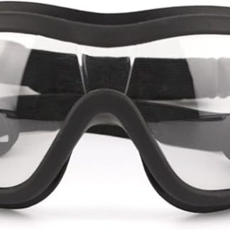 Sevenfly Dog Sunglasses Medium to Large Dog UV Transparent Goggles Windproof Anti-Dust Snowproof Pet Glasses with Elastic Straps, Clear