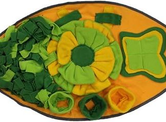 Коврик-одеяло для дрессировки собак Greabuy Pet с функцией обнюхивания, миска для медленного кормления, диспенсер для корма, коврик, игрушки-головоломки для собак, лакомства и игры.