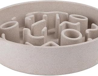 Кормушка для собак из бамбука District 70, 21 см, цвет меренге.