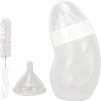 Профессиональные бутылочки для кормления домашних животных с мягкими силиконовыми сосками и изогнутой формой, подходящие для новорожденных котят и щенков.