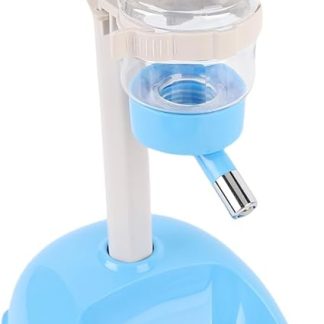 Регулируемая напольная поилка для домашних животных объемом 500 мл, стильная миска для воды для собак и кошек, автоматическая кормушка для удобного кормления и питья (синяя)