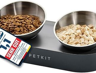 Миска для собак и кошек PETKIT CYBERTAIL, высокая миска для кормления кошек из нержавеющей стали, наклонная миска для еды для кошек и собак, нескользящая, миски для кошек из нержавеющей стали.