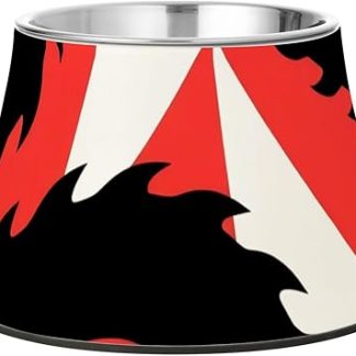 Кормушки для собак в виде дракона, черные и красные, нескользящие, из нержавеющей стали, приподнятые, для медленного кормления кошек, усы, усталость, comedero para gatos