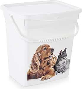 Контейнер для корма Orion Group, контейнер для продуктов, контейнер для корма для домашних животных, контейнер для корма для собак и кошек с ручкой для переноски и замком, 6 л.