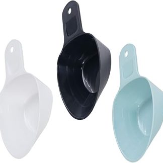 Набор из 3 мерных стаканчиков Hohopeti для корма для домашних животных со шкалой и универсальной ложкой для кормления собак, кошек, кроликов и хорьков. Точное дозирование. Легкий и портативный, идеально подходит для путешествий.