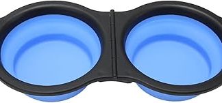 Складные миски для собак, силиконовая миска для собак, складная конструкция для удобного использования со встроенным карабином, дорожная миска для корма для домашних животных для прогулок.