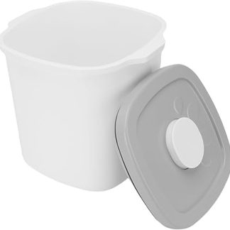 Контейнер для хранения корма для домашних животных, 6 л, большой объем, герметичный, влагонепроницаемый, светонепроницаемый, с крышкой, закрывающейся нажатием, для хранения