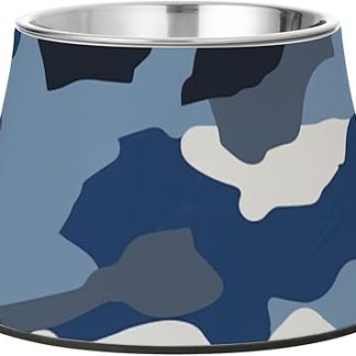 Улучшенная миска для корма и воды из нержавеющей стали с камуфляжным рисунком для маленьких собак, не боящаяся усов.