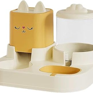 Кормушка и поилка для кошек, кормушка для домашних животных, 2 в 1 мультяшная кормушка для собак, автоматическая кормушка для домашних животных