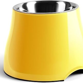 Миска для собак Yoken на подставке, [Профилактика заболеваний позвоночника] [Суперпротивоскользящая] Миска для собак из нержавеющей стали, большая вместимость, красочная, на подставке