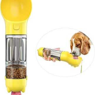 Многофункциональная дорожная поилка для собак с лопаткой и стульчиком для кормления.