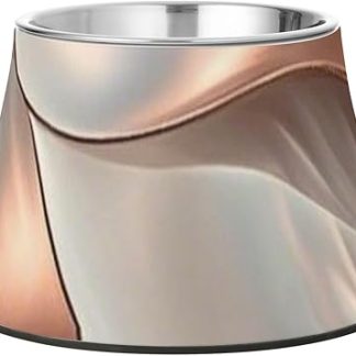 Миска для еды и воды из нержавеющей стали с текстурой «розовое золото» для маленьких собак, нескользящая, для собак мелких пород. Whiskers Fatigue Plato Para Perro