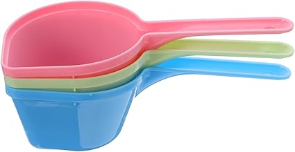 Набор из 3 пластиковых кормушек для собак UPKOCH с ложкой и поилкой для кроликов, птиц и кошек — практичный кухонный аксессуар для точного кормления.