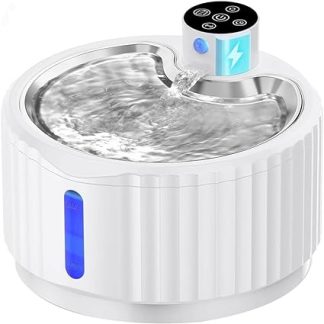 Беспроводной фонтанчик для кошек, 2,8 л, работает от батареек, автоматический фонтанчик для собак, бесшумный насос.