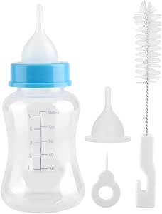 Бутылочка для котят, эргономичная, с удобной ручкой, 150 мл, набор для кормления домашних животных, герметичная крышка, для дома, отдыха, ветеринарного использования.