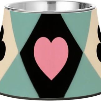 Миски для корма для собак Poka Pastel из нержавеющей стали с нескользящей поверхностью для любимых питомцев.