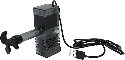 Фильтрующий водяной насос Jiawu с USB-питанием, тихий и эффективный аквариумный насос с USB-питанием для спальни и офиса.