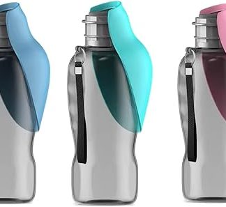 Портативная складная поилка для собак, большая емкость 800 мл, для использования на открытом воздухе, комплект из 3 штук.