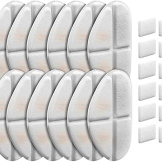 Запасные части для поилки для собак объемом до 7 л / 1,8 л - фильтры и губки для насоса для кошачьих фонтанчиков, 12+12 шт.