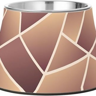 Улучшенная миска для кормления собак Golden Irregular Line Feeder Dog Bowls из нержавеющей стали для медленного кормления и снятия усталости у кошек.