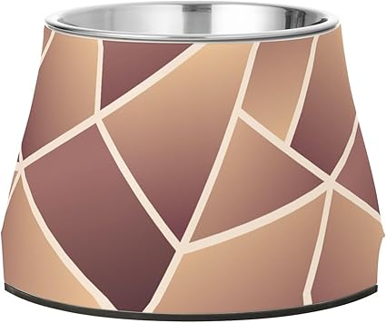 Улучшенная миска для кормления собак Golden Irregular Line Feeder Dog Bowls из нержавеющей стали для медленного кормления и снятия усталости у кошек.