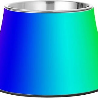 Радужная миска для воды для собак с подставкой. Миска для кормления домашних животных: собак, кошек, кроликов, птиц, не боится усов.