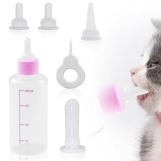 Набор из 60 мл бутылочек для разведения домашних животных (кошки, собаки, щенки и котята) (розовый).