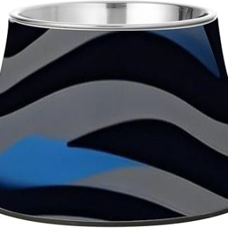 Сине-серые миски с текстурой под животных, нескользящие, из нержавеющей стали, для собак, которых кормят медленно, удобные для усов. Plato de comida para perros (блюдо для собак).