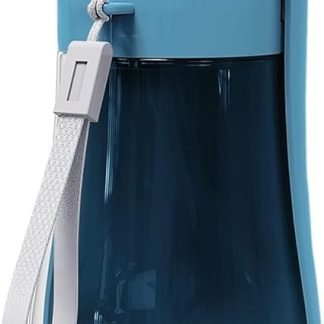 Складная бутылка для воды для собак, портативная миска-диспенсер для воды для домашних животных, аксессуары для походов и активного отдыха (синяя, 430 мл)