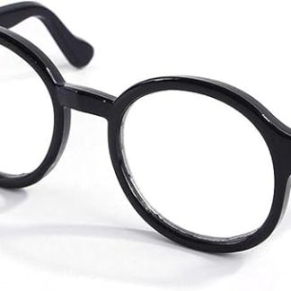 Black Pet Dog Cute Glasses Clear Lens Retro Glasses Photo Props Transparent Cat Sun Glasses for Small Dogs Cats Cosplay Costume Dog Sunglasses