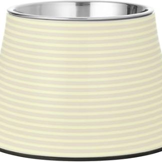 Приподнятая миска для воды для домашних животных с желтыми вертикальными полосами, приподнятая миска для корма из нержавеющей стали для кошек и собак маленьких пород, миска для корма Wishers Fatigue.