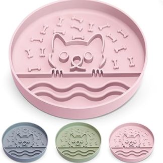 Миска для собак с нескользящим основанием, силиконовая миска для корма с уникальным дизайном, миска для медленного кормления для всех типов собак и кошек, интерактивная, с медленным кормлением.